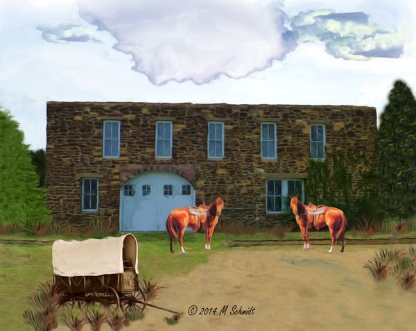 livery_stable_ellsworth_ks_28april2014_painting_by_mschmidtphotography-d7kwt6h