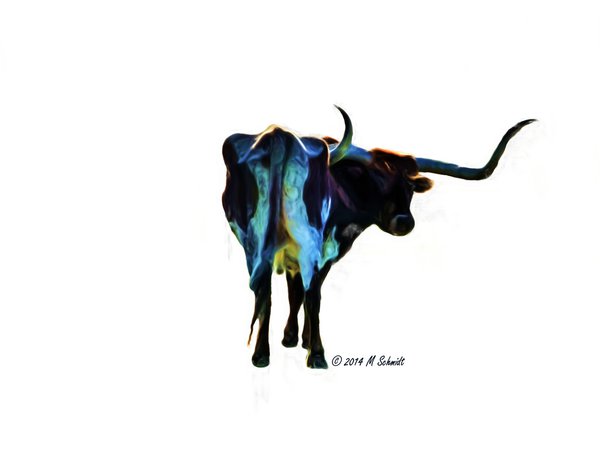 psychedelic_longhorn_14april2014_painting_by_mschmidtphotography-d7gi82q