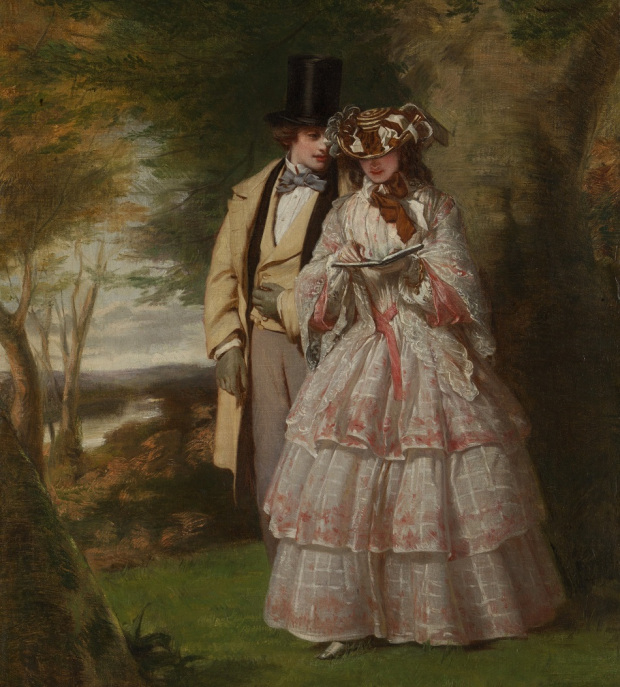 The Two Central Figures in Derby Day by William Powell Frith, 1860.(Met Museum)