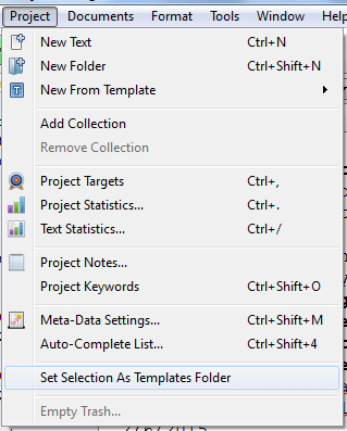 Scrivener Set As Template Folder